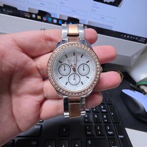 Tudor Women's Silver and Pink Watch